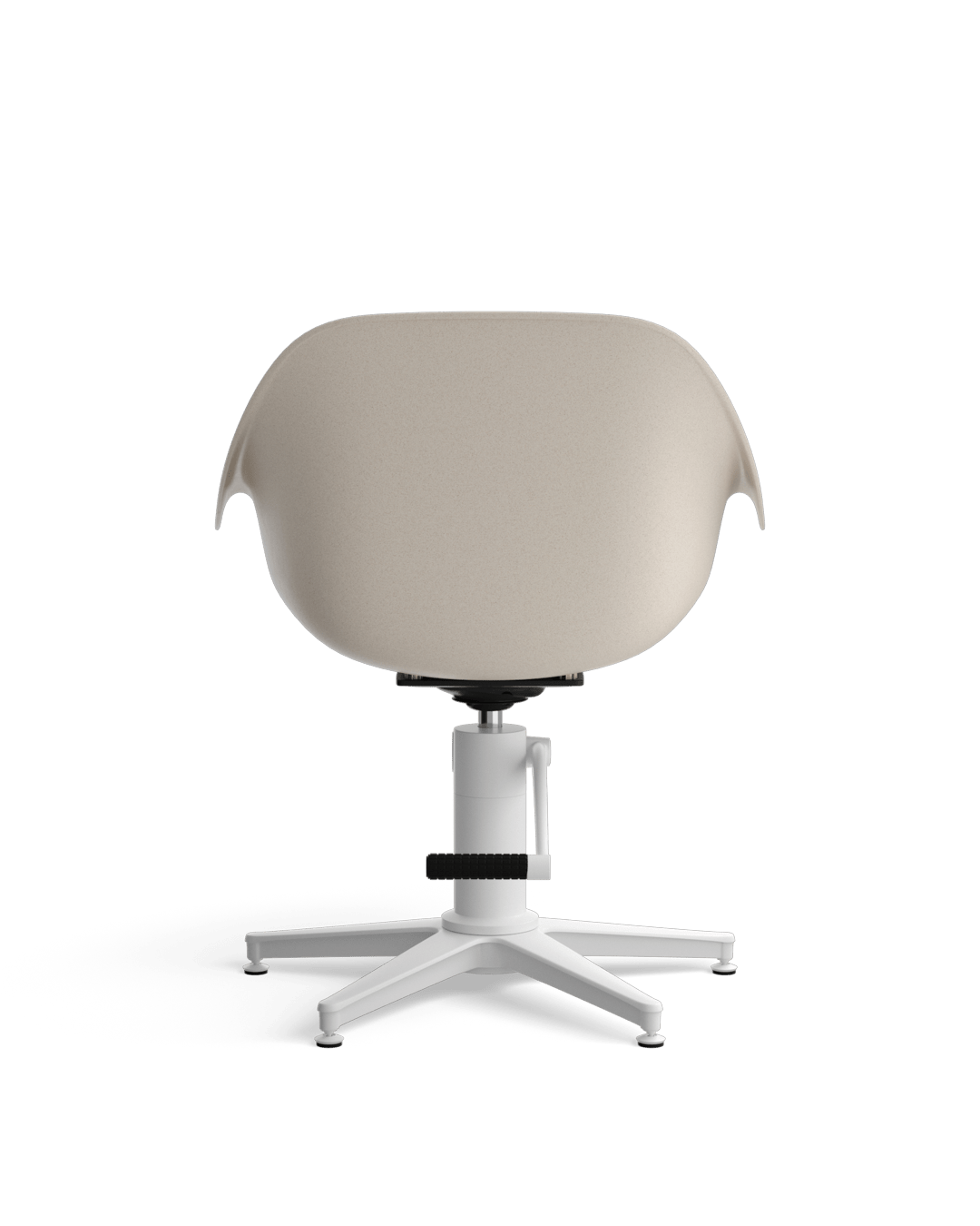 Eco - Beige hairdressing chair - White cross foot